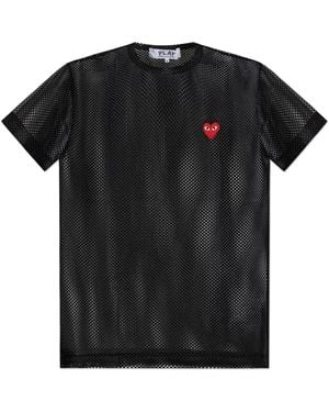 COMME DES GARÇONS PLAY Transparent T-Shirt - Black