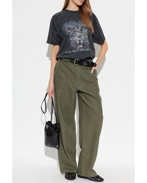 Anine Bing "Grayson" Pants - Green