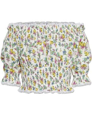 Dolce & Gabbana Top With A Floral Motif - White