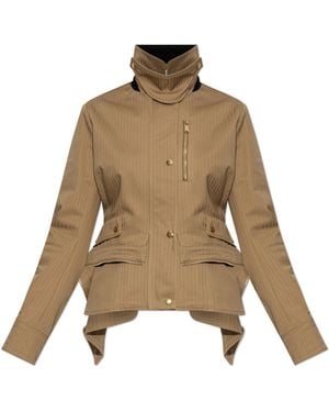 McQueen Jacket With Asymmetric Peplum - Natural