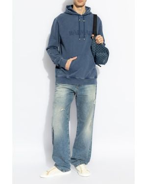 Balmain Jeans With Vintage Effect - Blue
