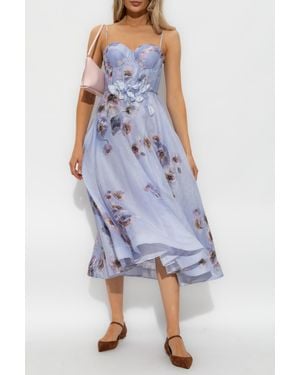 Zimmermann Dress With Floral Motif - Blue