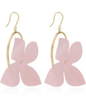 Marni Earrings With A Floral Motif - Pink