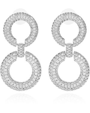 Self-Portrait Shimmering Earrings - White