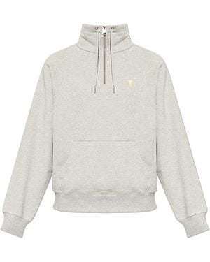 Ami Paris Sweatshirt With Embroidered Logo - White