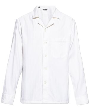 Tom Ford Striped Pattern Shirt - White