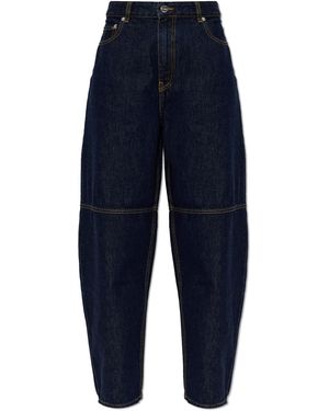 Ganni Jeans With Logo - Blue