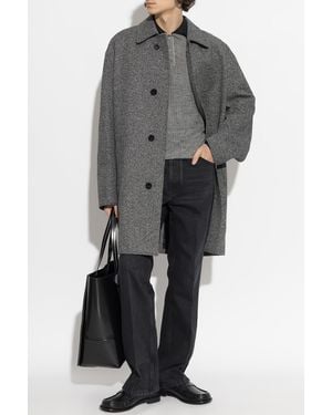 Marni Wool Long-Sleeve Polo Shirt - Black