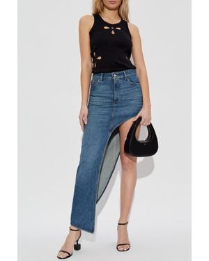 Coperni Asymmetrical Cut Denim Skirt - Blue