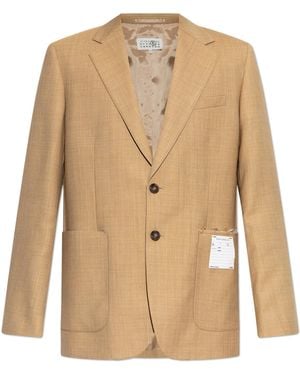 MM6 by Maison Margiela Wool Blazer - Natural