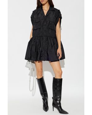 Ganni Dress With Pockets - Black