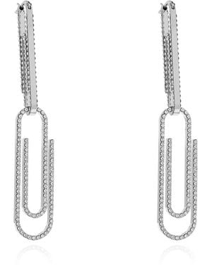 Off-White c/o Virgil Abloh Earrings With Shimmering Crystals - White
