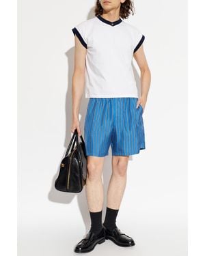 Versace Silk Shorts - Blue