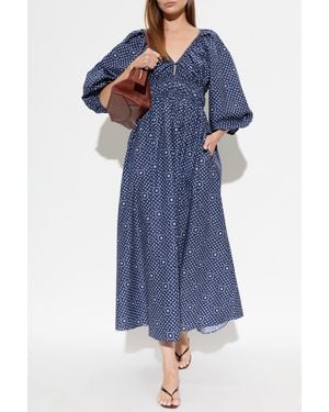 Matteau Draped Maxi Dress - Blue