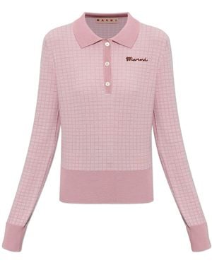 Marni Polo With Logo - Pink