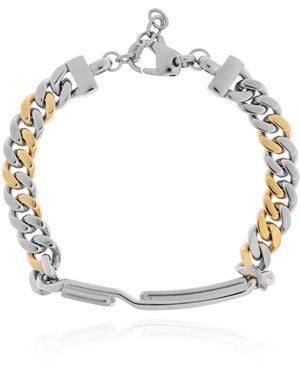 DIESEL Bracelet With Engraved Logo - White