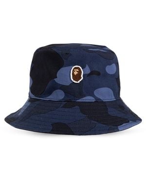 A Bathing Ape Camouflage-Patterned Hat - Blue
