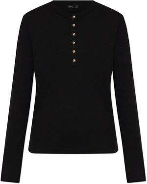 Anine Bing Ribbed Top 'Alessia' - Black