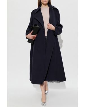 Jil Sander Wool Trench Coat - Blue