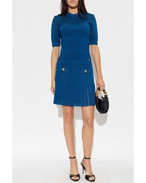 Balmain Fitted Cut Top - Blue