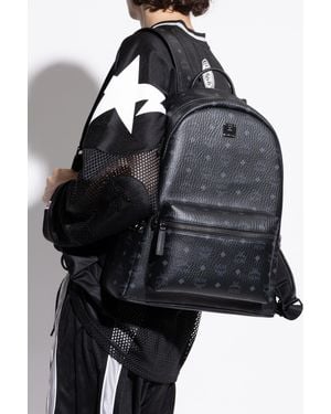 MCM Backpack With Logo - Black