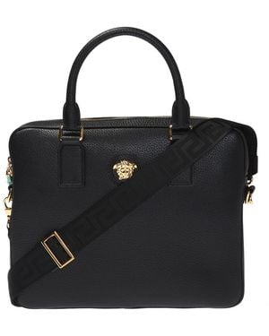 Versace Medusa Head Laptop Bag - Black