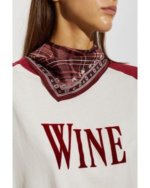 Acne Studios Silk Scarf With A Pattern - Red