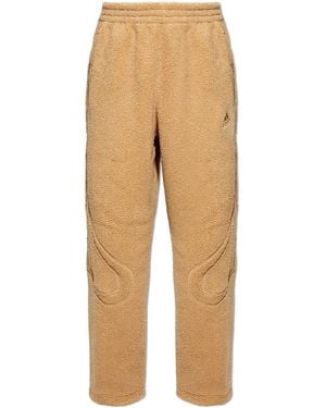 adidas Originals Fleece Trousers With Logo - Natural
