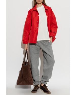 Jil Sander Sweatpants With Printed Logo - Red