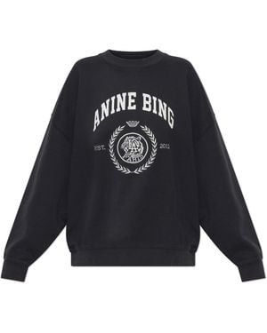 Anine Bing "Miles" Sweatshirt - Black