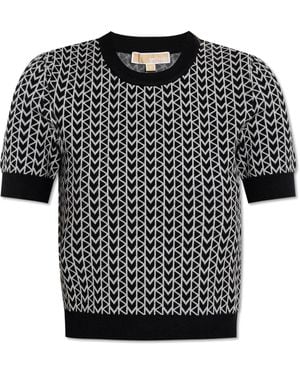 MICHAEL Michael Kors Top With A Round Neckline - Black