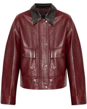 Rag & Bone Leather Jacket - Red