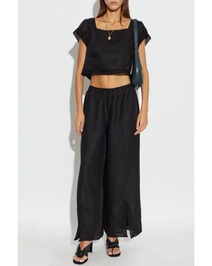 Posse Linen Top 'Alfie' - Black