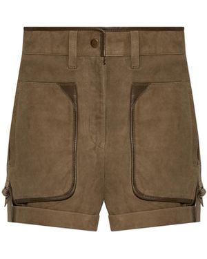 Isabel Marant "Marline" Suede Shorts - Green