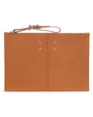 Maison Margiela Leather Pouch From The 'Dress-Age' Collection - Brown