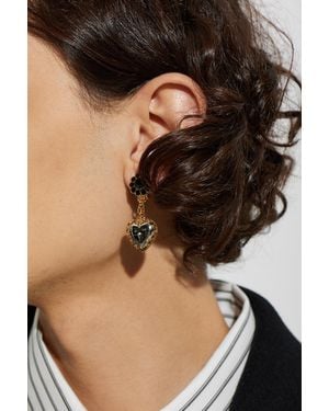 Dolce & Gabbana Clip-On Earrings 'Sacro Cuore' - Black