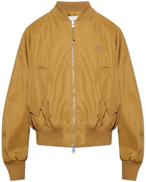 Ami Paris Jacket With Logo - Yellow