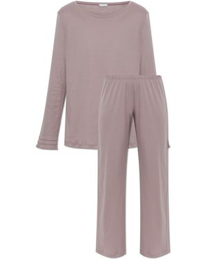 Hanro Two-Piece Pyjamas From The 'Pilar' Collection - Purple