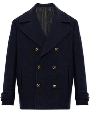 Balmain Wool Coat - Blue