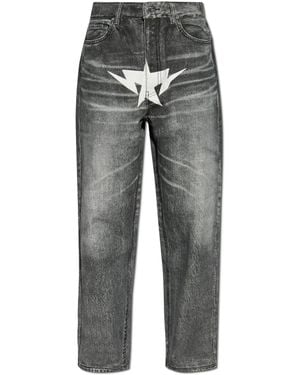 A Bathing Ape Jeans With Print - Grey
