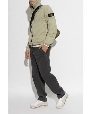 Stone Island Jacket With Logo Patch - Green