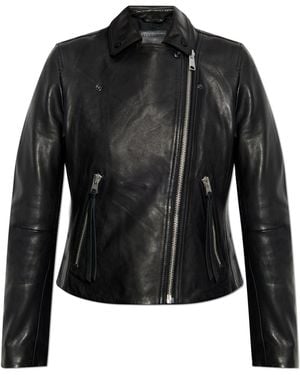 AllSaints Leather Jacket Dalby - Black