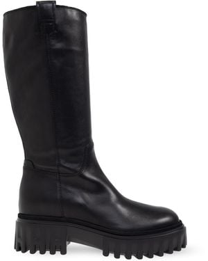 Hogan Leather Boots 'Stivale' - Black