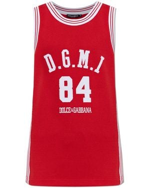 Dolce & Gabbana Embroidered Logo Tank Top