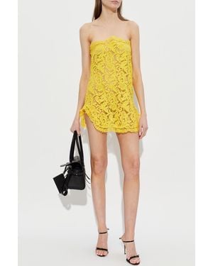 DSquared² Short Off-Shoulder Dress - Yellow
