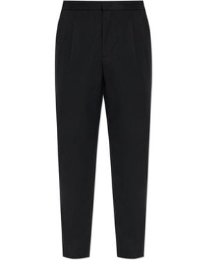 Emporio Armani Pleated Trousers - Black