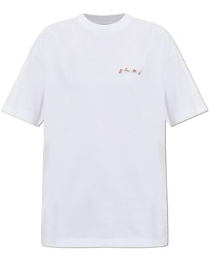 Off-White c/o Virgil Abloh T-Shirt With A Colourful Printed Logo - White