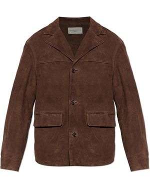 Officine Generale Leather Jacket 'Erickson' - Brown