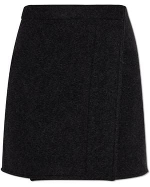 Lemaire Short Skirt With Wrap Fastening - Black