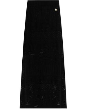 Akep Skirt With Logo Appliqué - Black